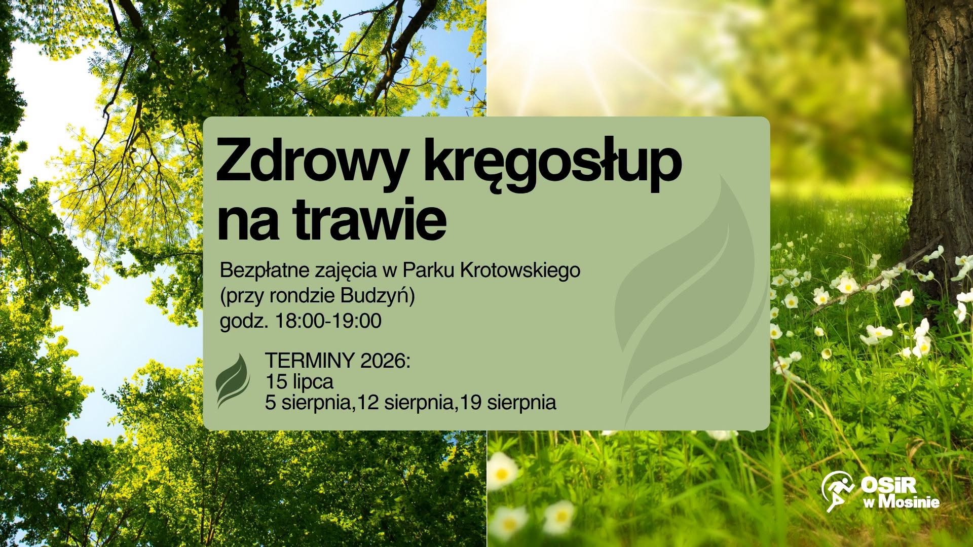 wydarzenie: Bezpłatne zajęcia 