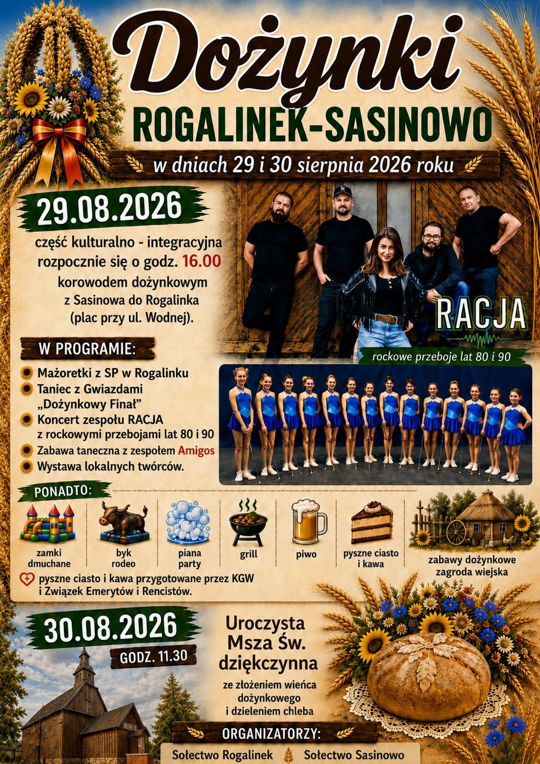 wydarzenie: Dożynki Rogalinek–Sasinowo
