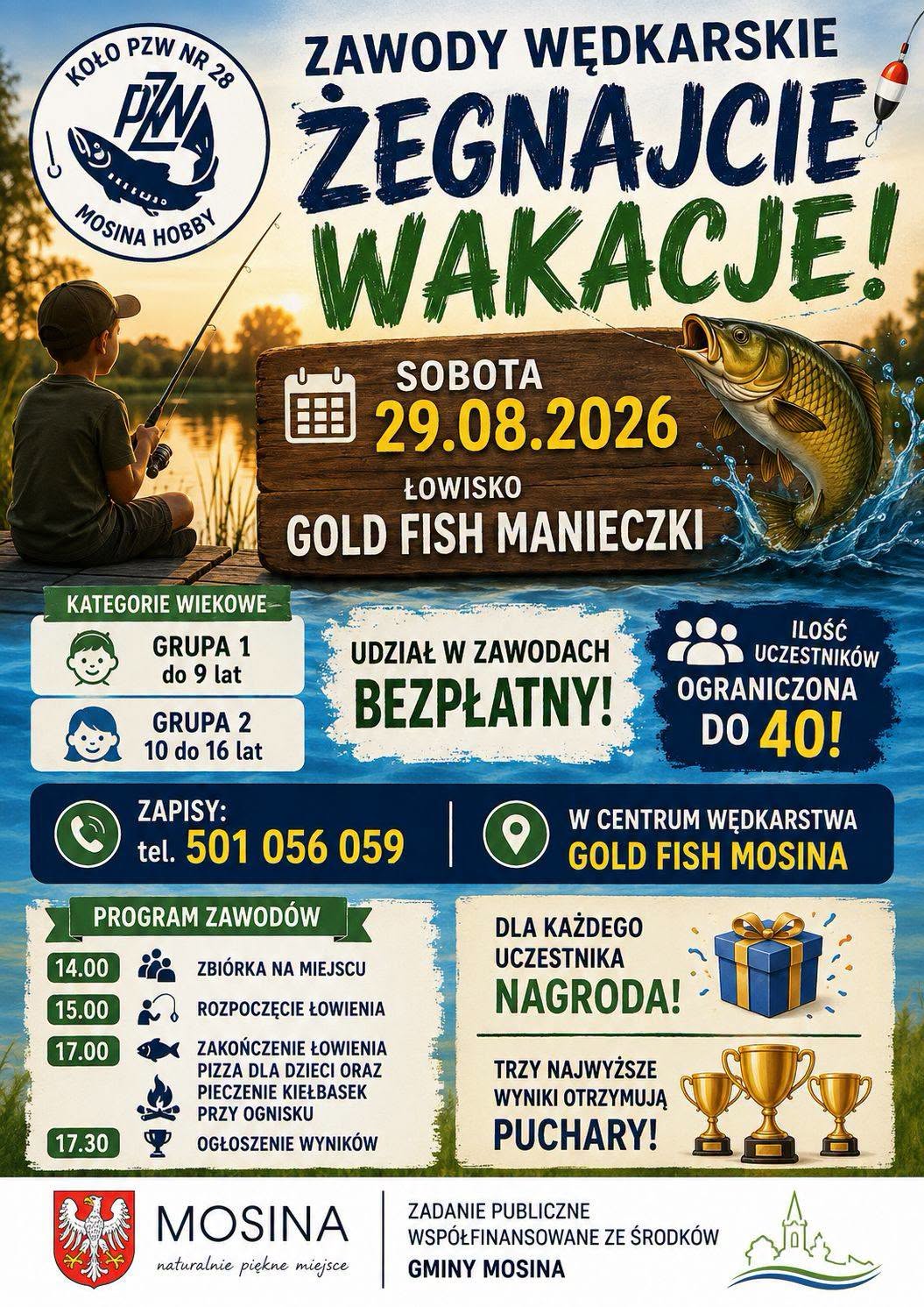 wydarzenie: PZW Mosina Hobby zaprasza na zawody wędkarskie - Żegnajcie wakacje